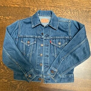 LEVI’S Classic Trucker Denim Jean Jacket Button Up Kids Youth Size 10 Unisex